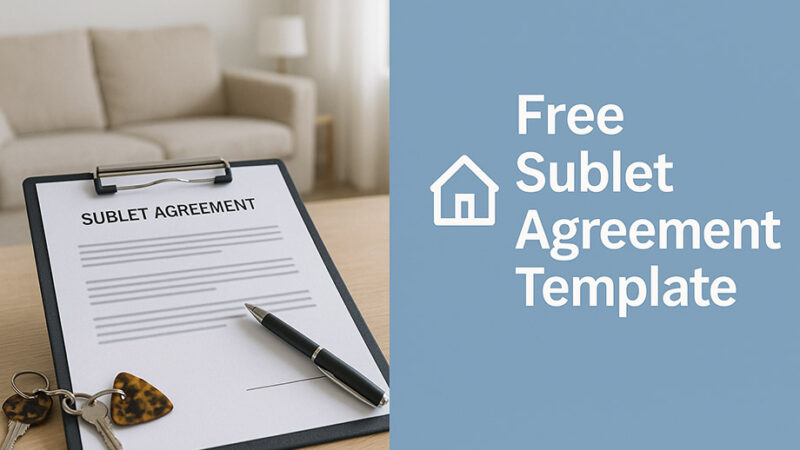 Free Sublet Agreement Template UK