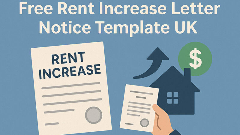 Free Rent Increase Letter Notice Template UK