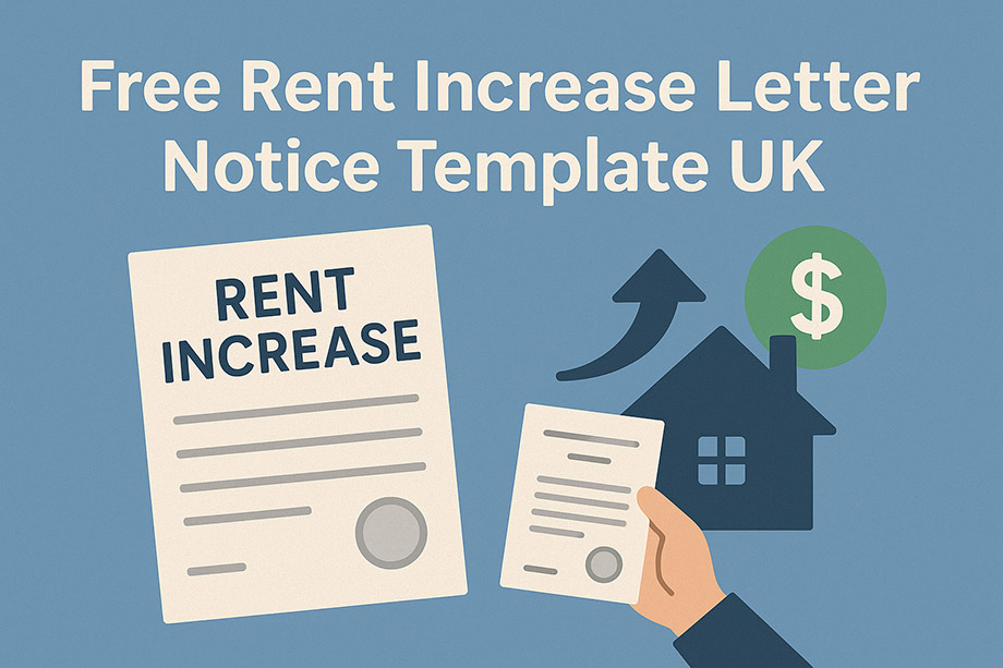 Free Rent Increase Letter Notice Template UK