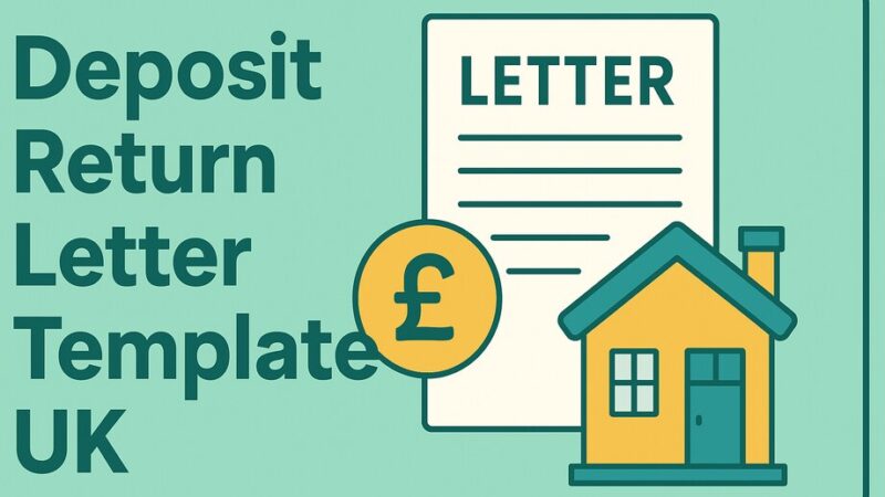 Deposit Return Letter Template UK