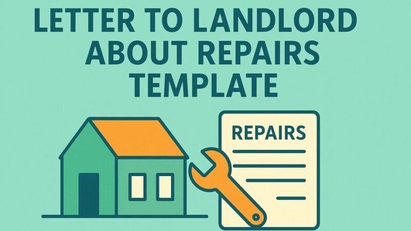 Letter to Landlord About Repairs Template