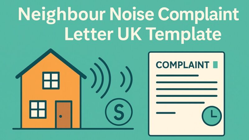Neighbour Noise Complaint Letter UK Template (Free Download)