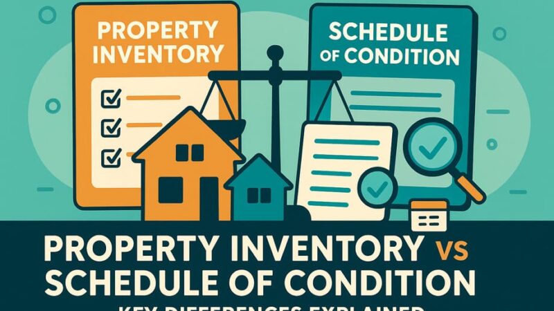 Property Inventory vs Schedule of Condition: Key Differences Explained